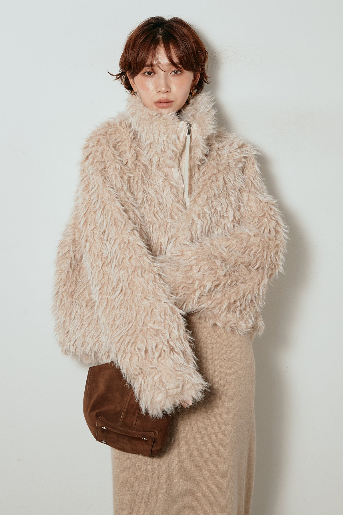 ミックスシープファースタンドブルゾン – ESICA