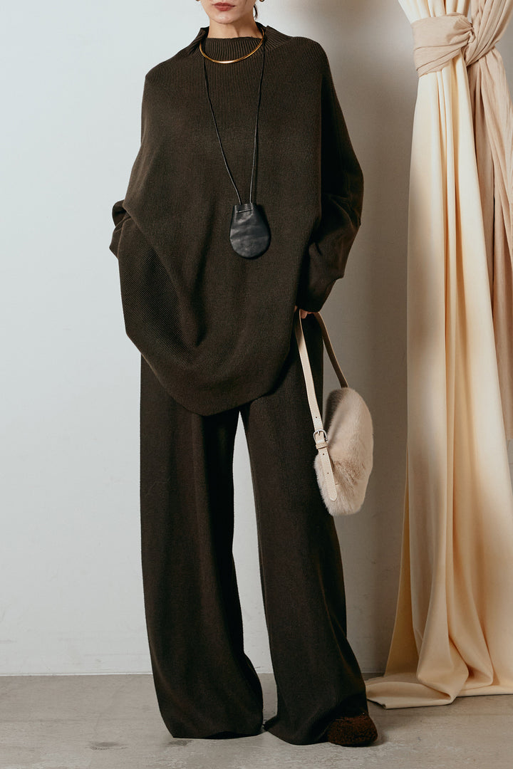 [SET]ポンチョシルエットニットSETUP