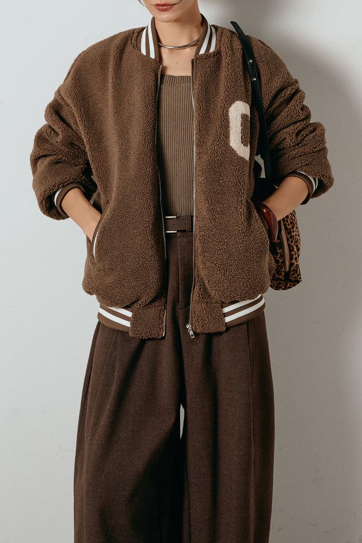 [SET]ロゴスタジャンボアブルゾン+ポーチベルト付きカーブパンツ(2set)