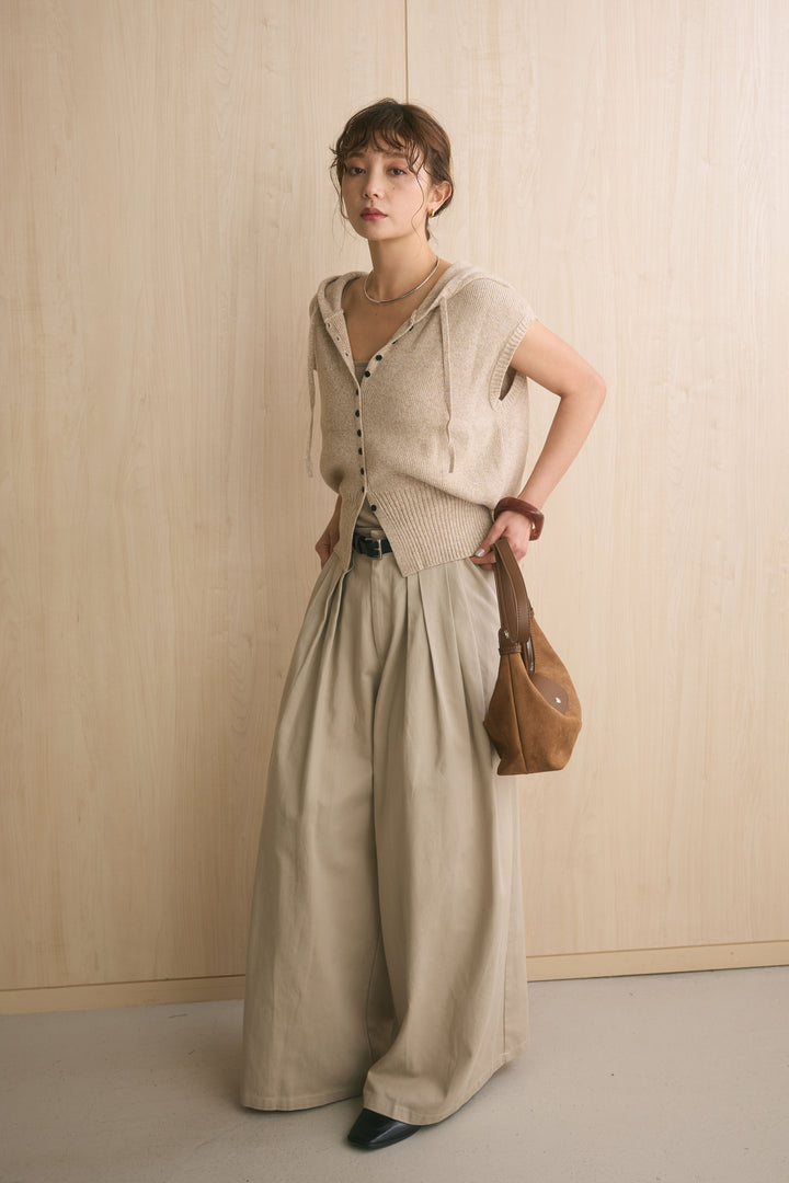 スウェードラウンドバッグ/キャメル