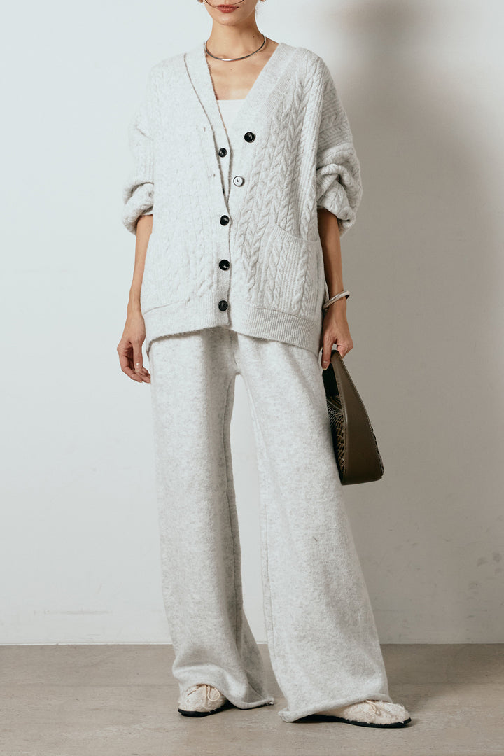 [SET]3ピースフロントボタンニットSETUP