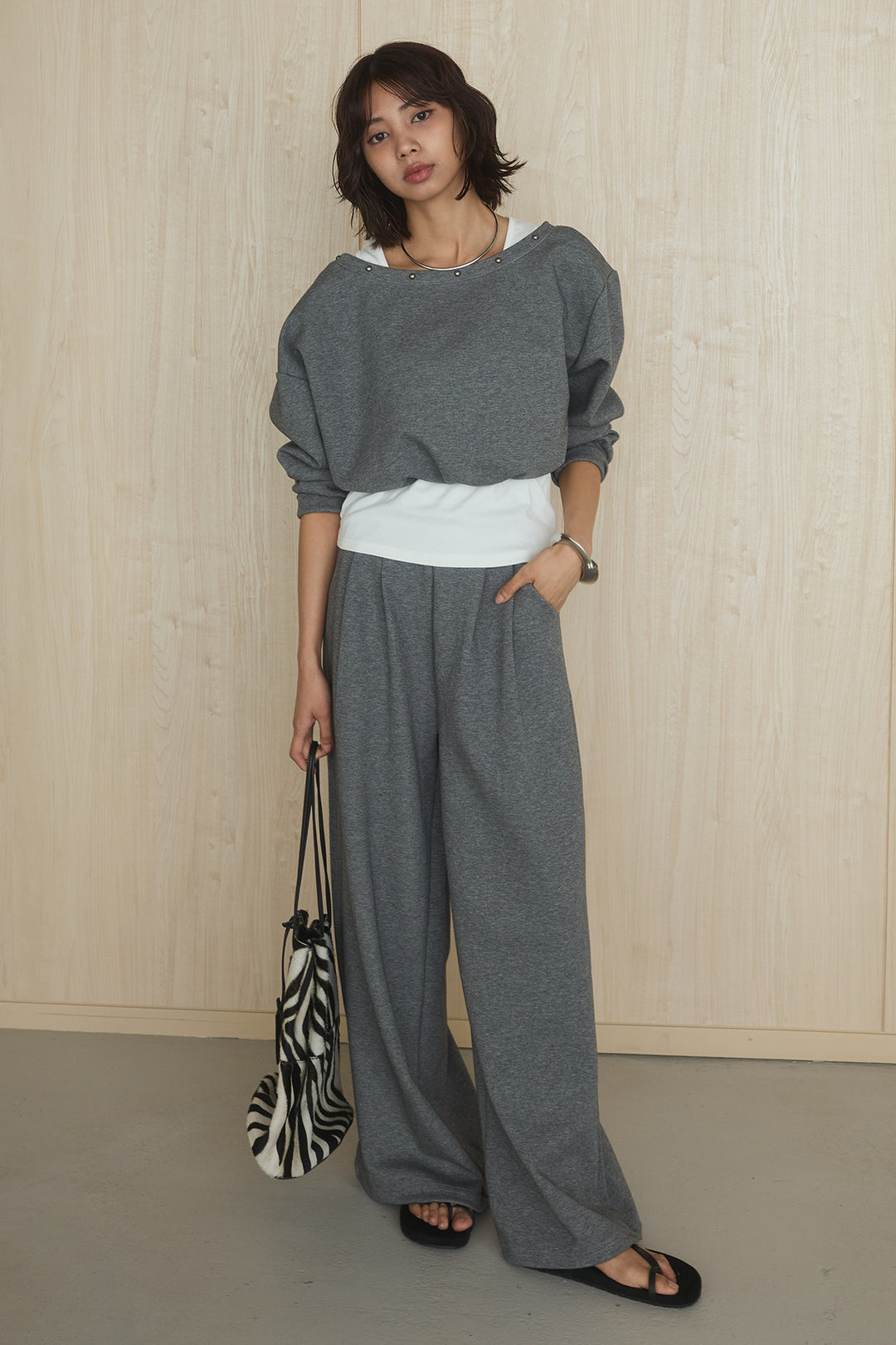 [SET]レイヤード見えスウェットSETUP