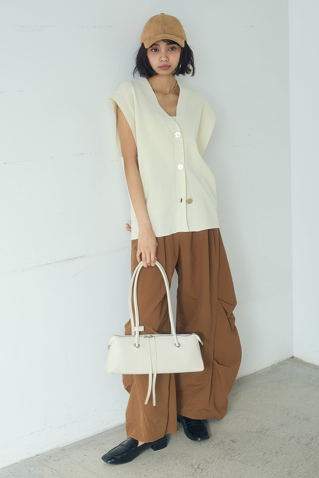 [SET]ポリウーリーメタルボタンベスト+ドライタフタタックバレルパンツ(2set)