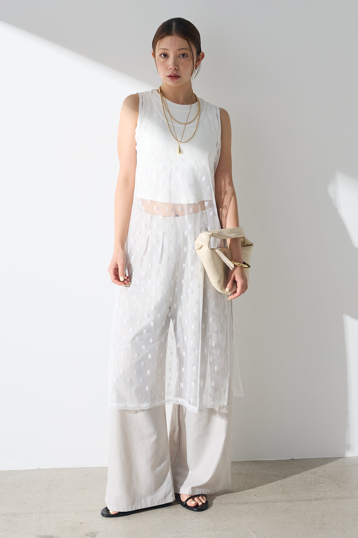 ATHLEISURE ファッション eaphi sheer lace pants エフィ シアー