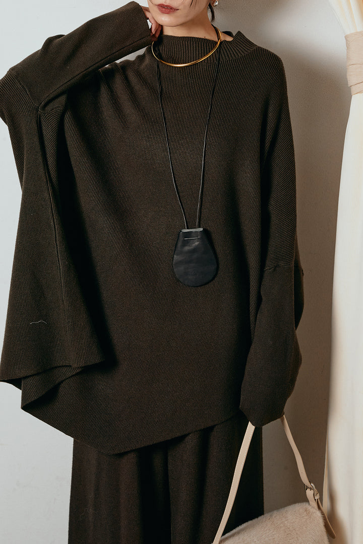 [SET]ポンチョシルエットニットSETUP