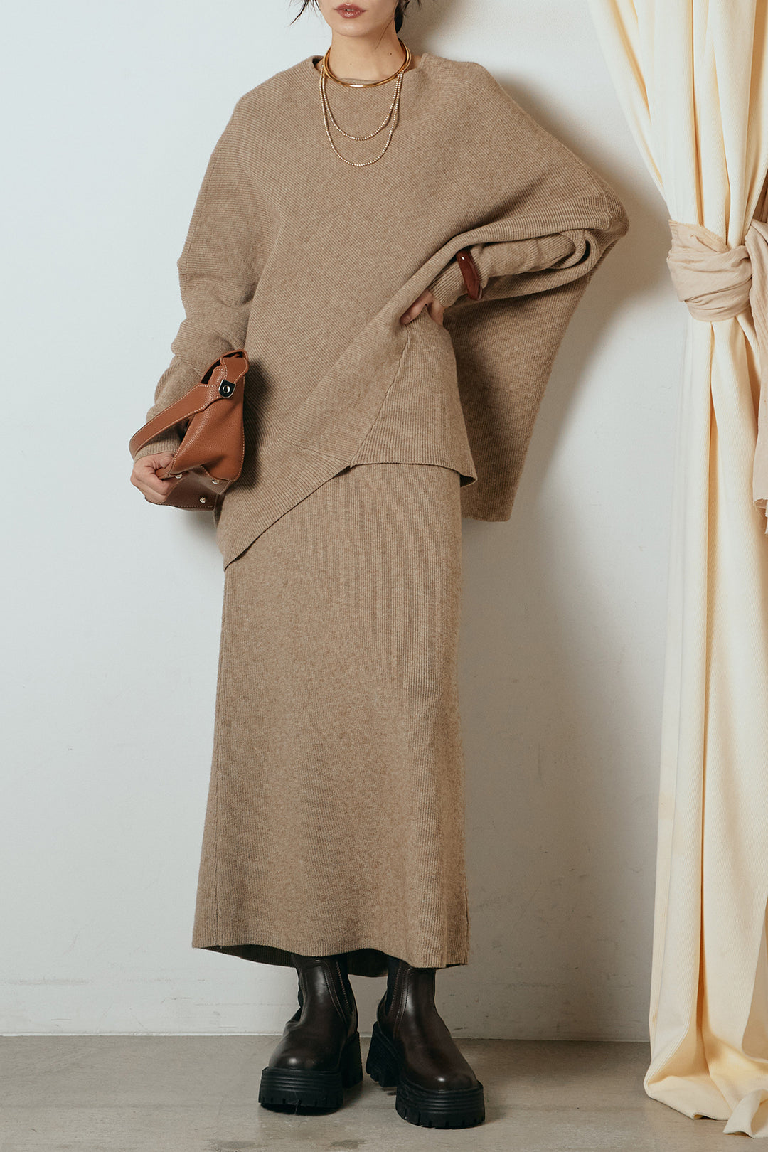 [SET]ドルマンニットスカートSETUP