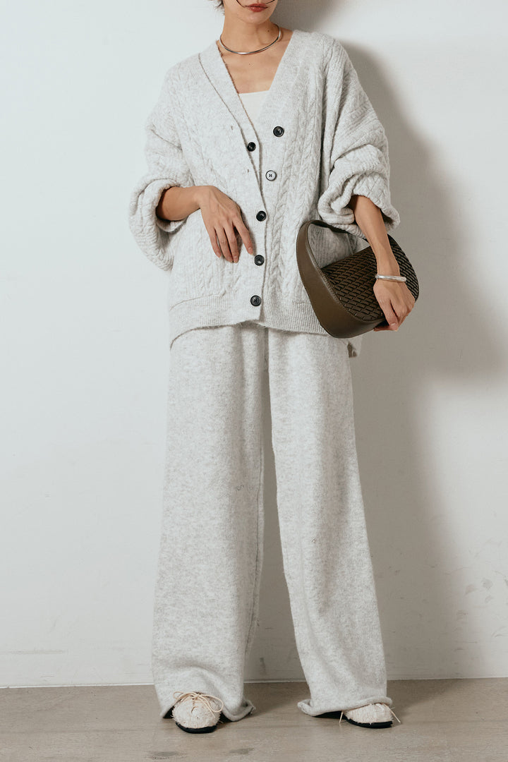 [SET]3ピースフロントボタンニットSETUP