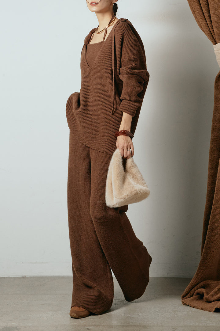 [SET]ホルターネックケーブルニットSETUP