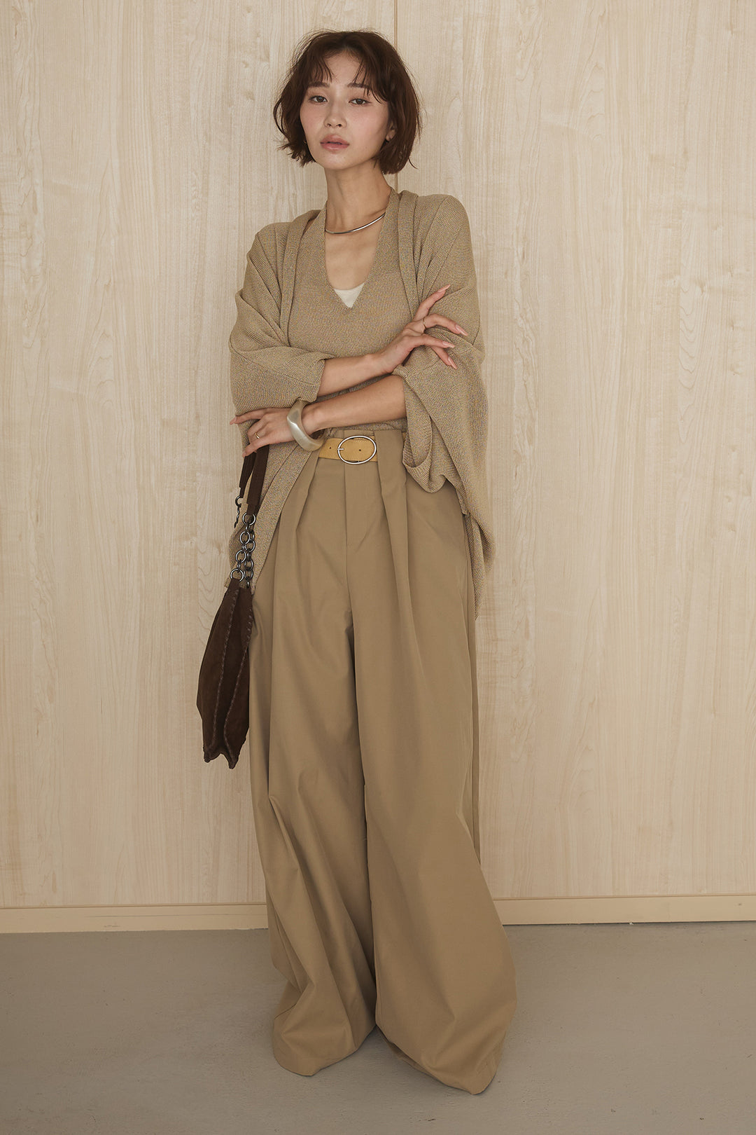 [SET]オーバードルマンカーディガン+ホルターネックインナー(2set)