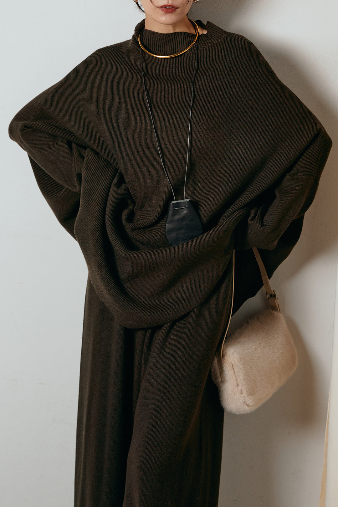 [SET]ポンチョシルエットニットSETUP