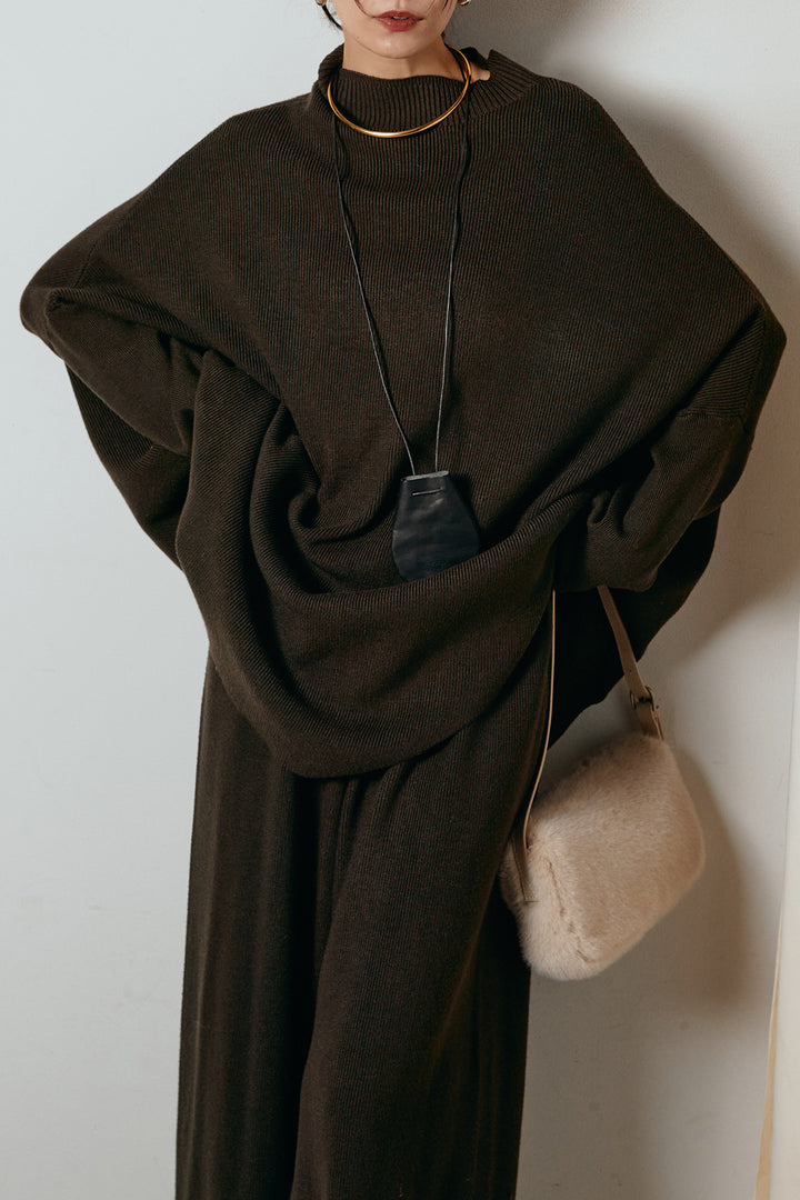 [SET]ポンチョシルエットニットSETUP