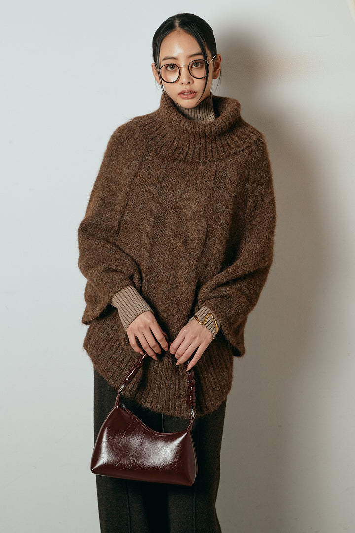 [SET]起毛ミディアムスリーブニットトップス+リブニットシームレスタートルプルオーバー+センターラインニットパンツ(3set)