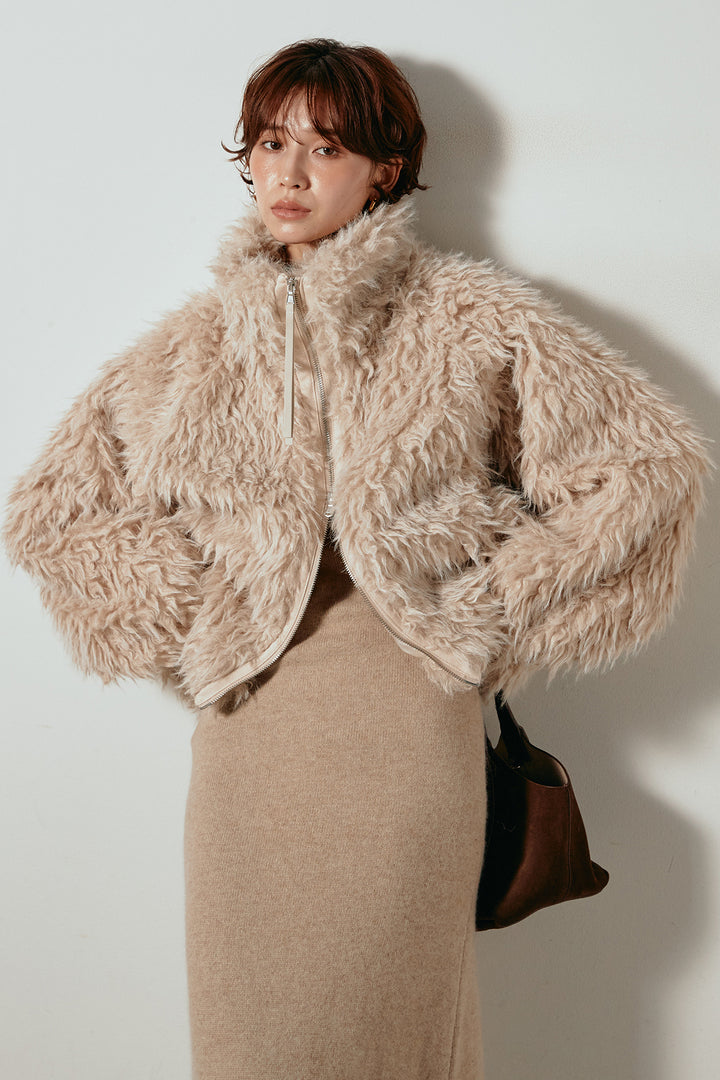 【着回しセット】[SET]ミックスシープファースタンドブルゾン+ミックスシープファースタンドブルゾン(2set)