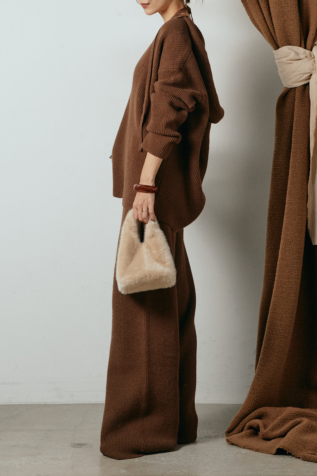 [SET]ホルターネックケーブルニットSETUP