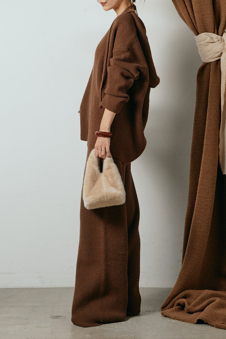 [SET]ホルターネックケーブルニットSETUP