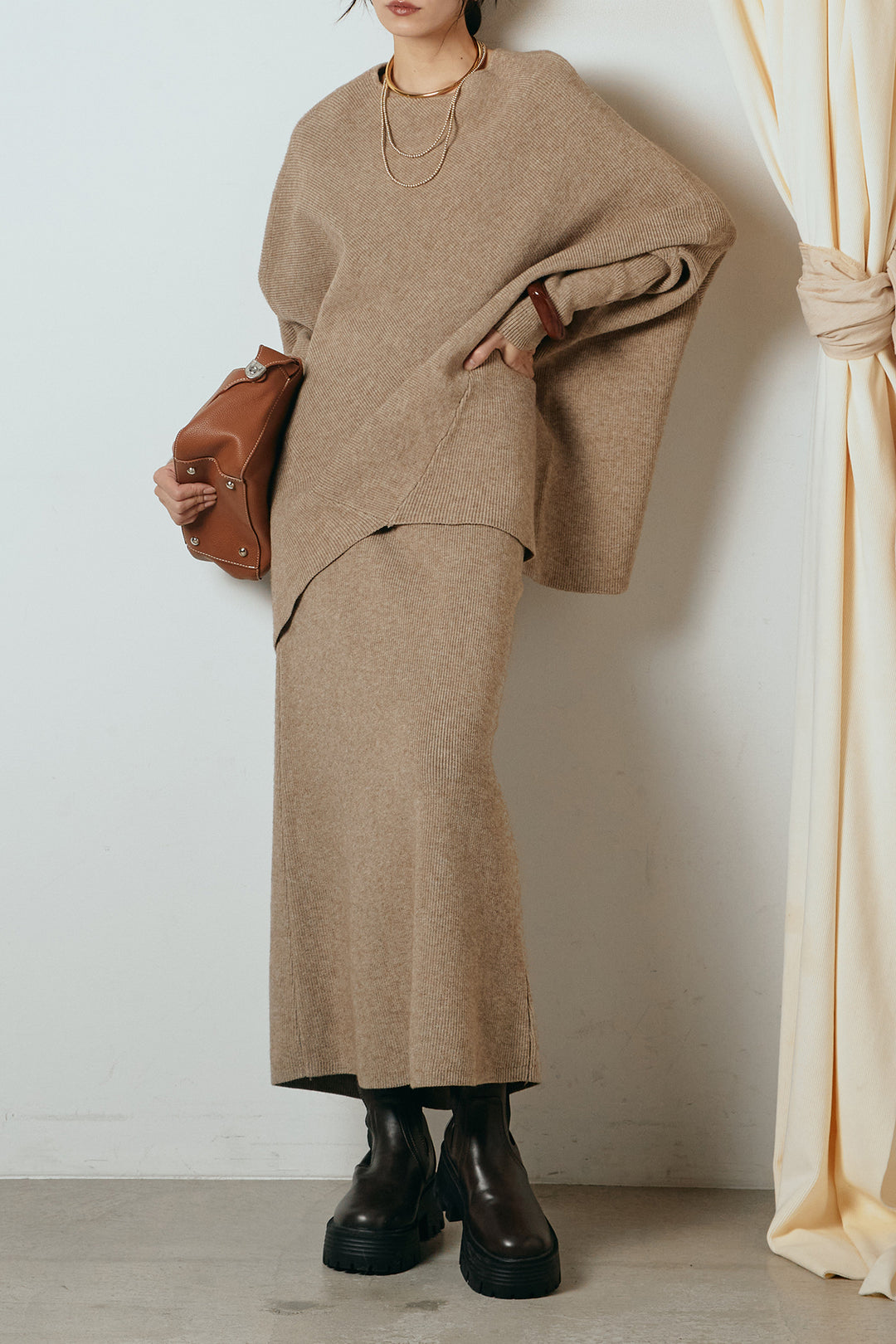 [SET]ドルマンニットスカートSETUP