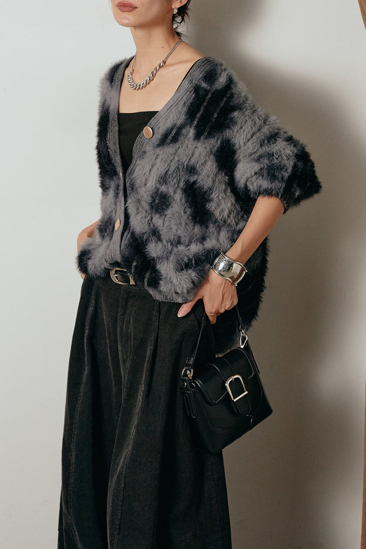 【着回しセット】[SET]タイダイ柄シャギーニットカーディガン+タイダイ柄シャギーニットカーディガン(2set)