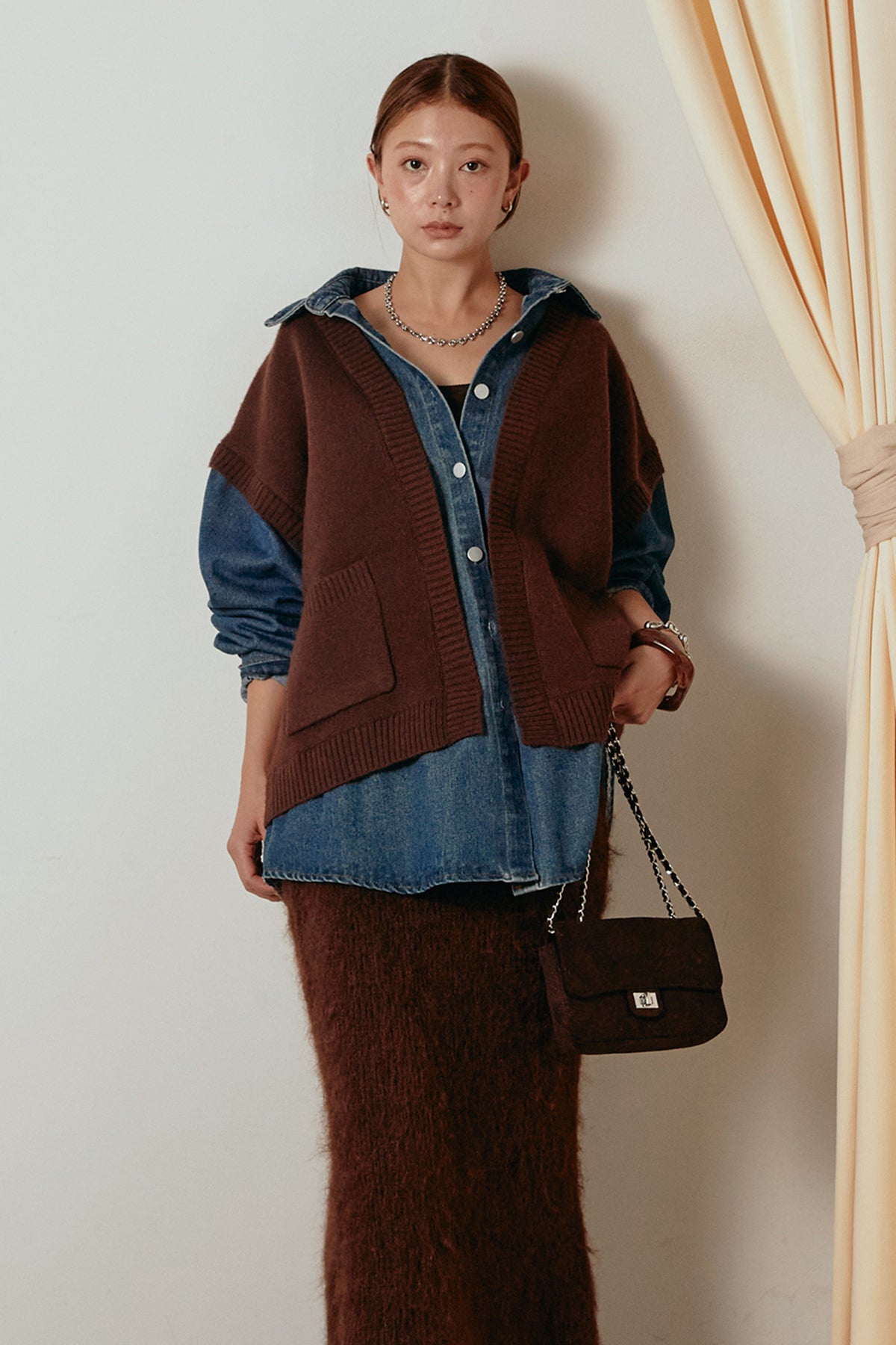 ニットドッキングデニムジャケット – ESICA