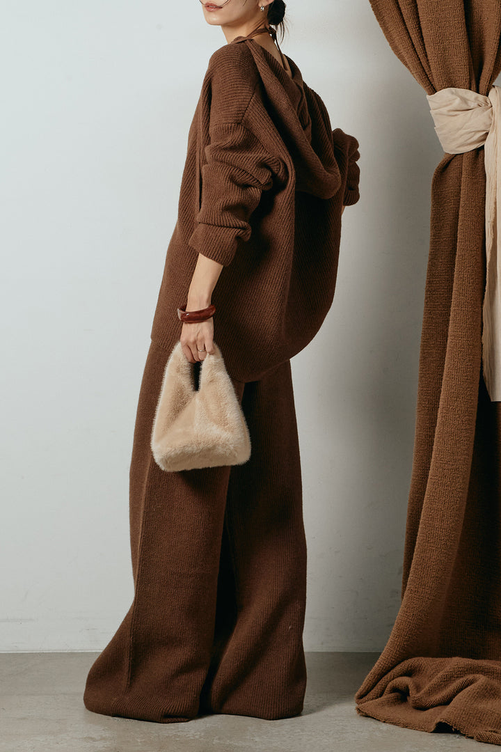 [SET]ホルターネックケーブルニットSETUP