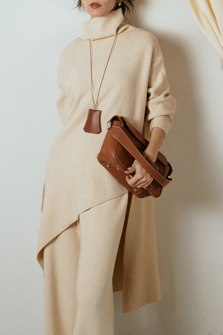 [SET]裾アシンメトリーニットSETUP