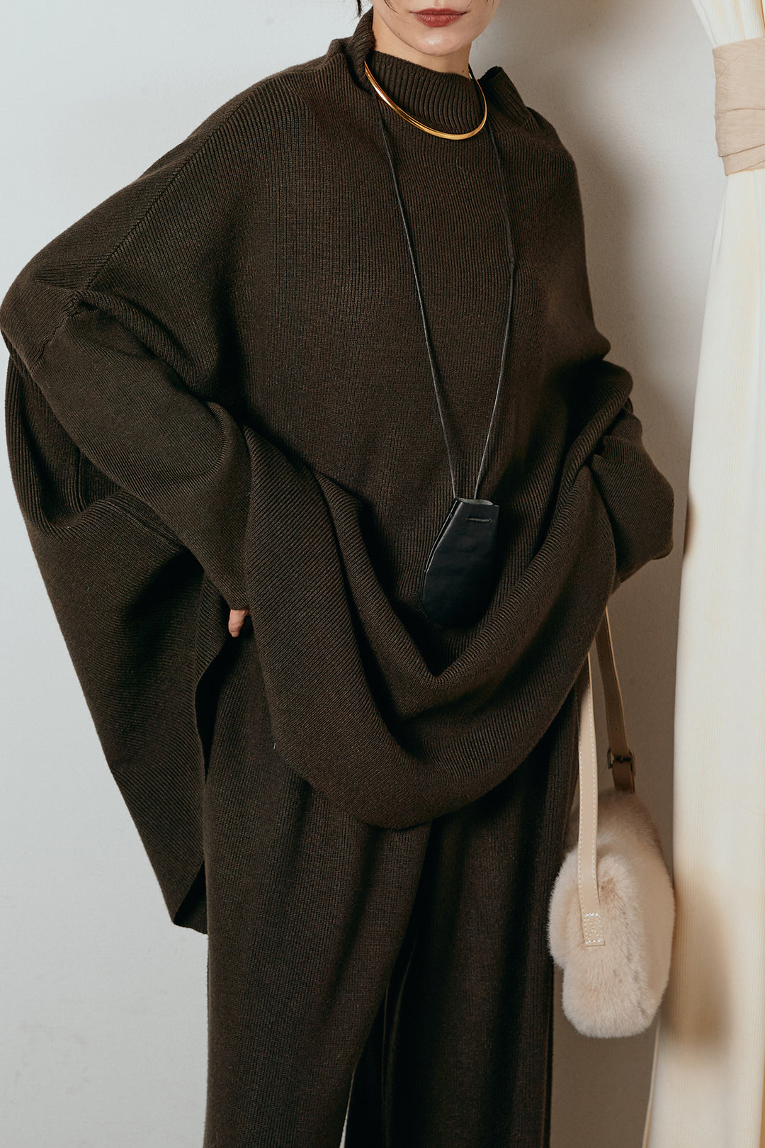 [SET]ポンチョシルエットニットSETUP