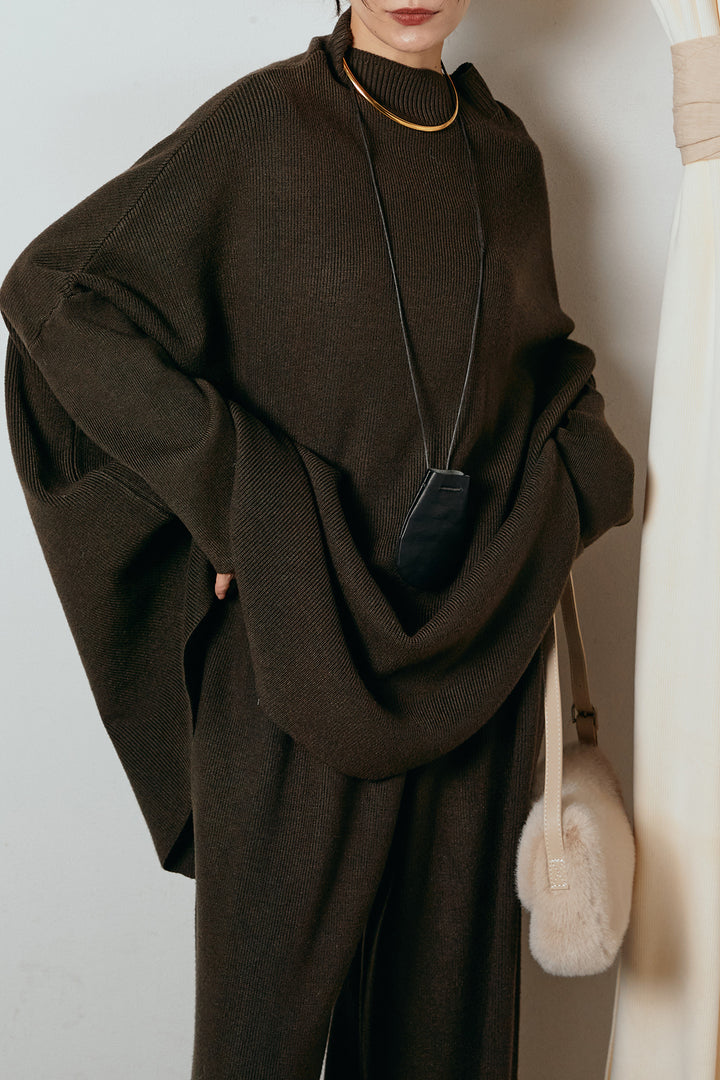 [SET]ポンチョシルエットニットSETUP