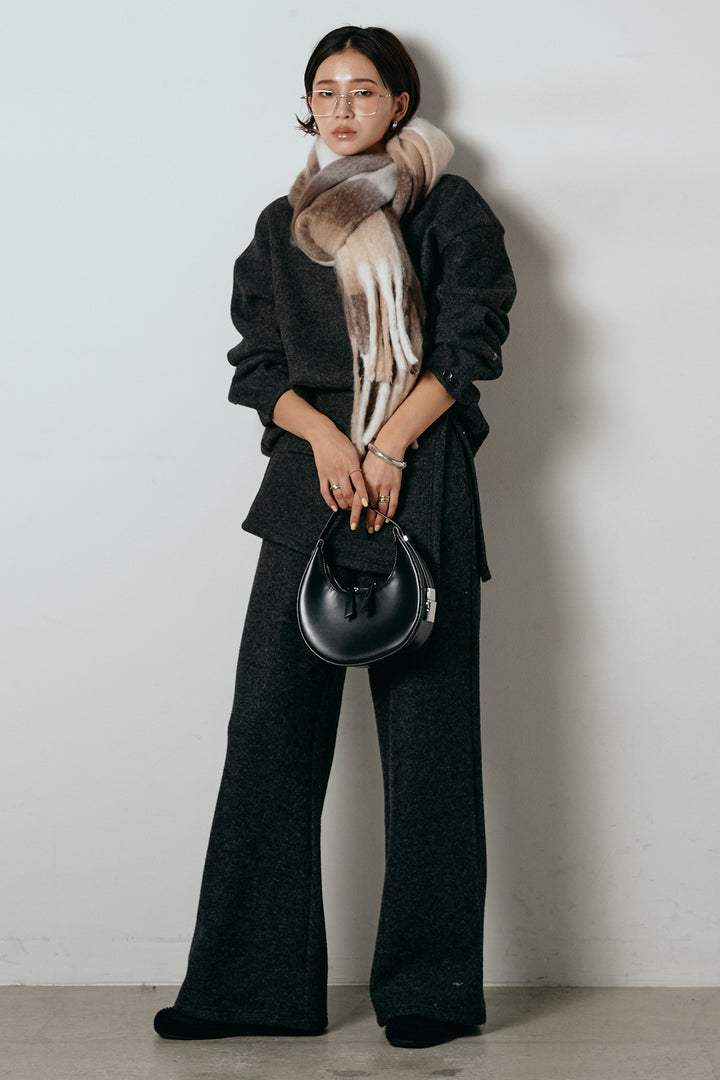 [SET]チェックマフラー付きニットSETUP