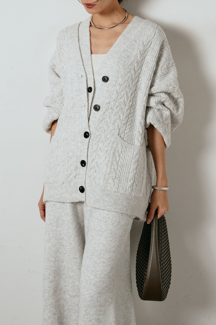 [SET]3ピースフロントボタンニットSETUP