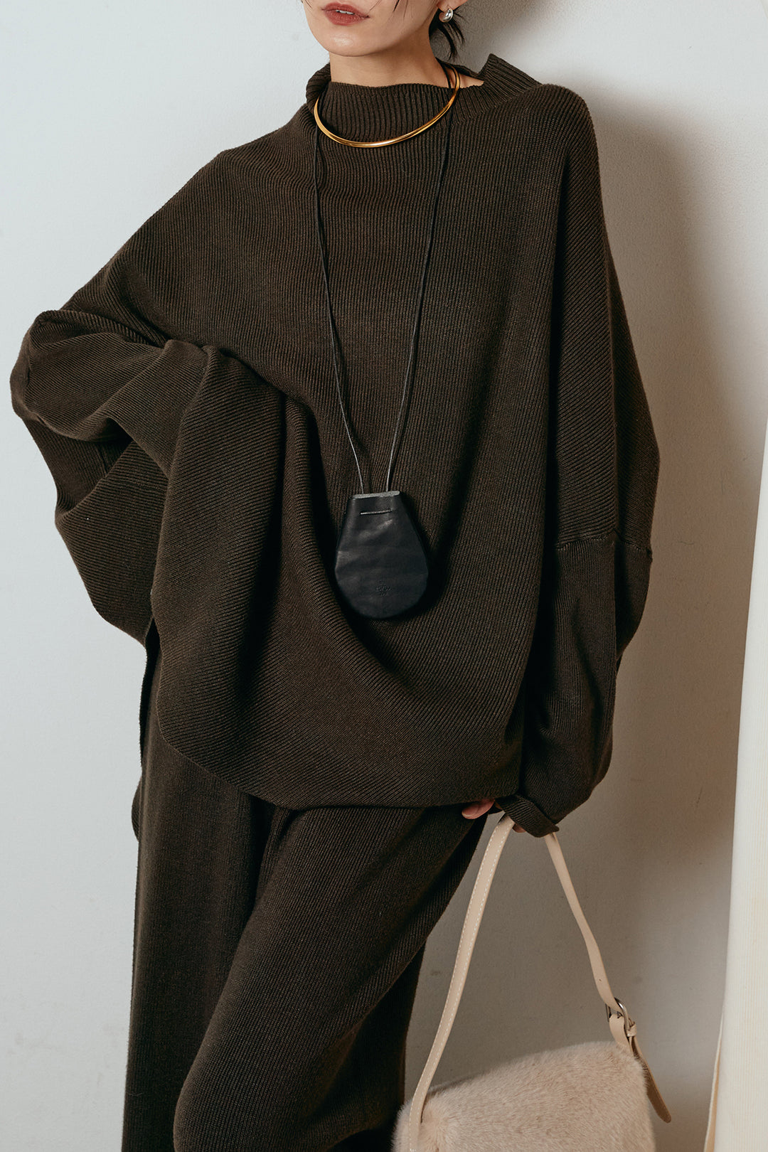 [SET]ポンチョシルエットニットSETUP