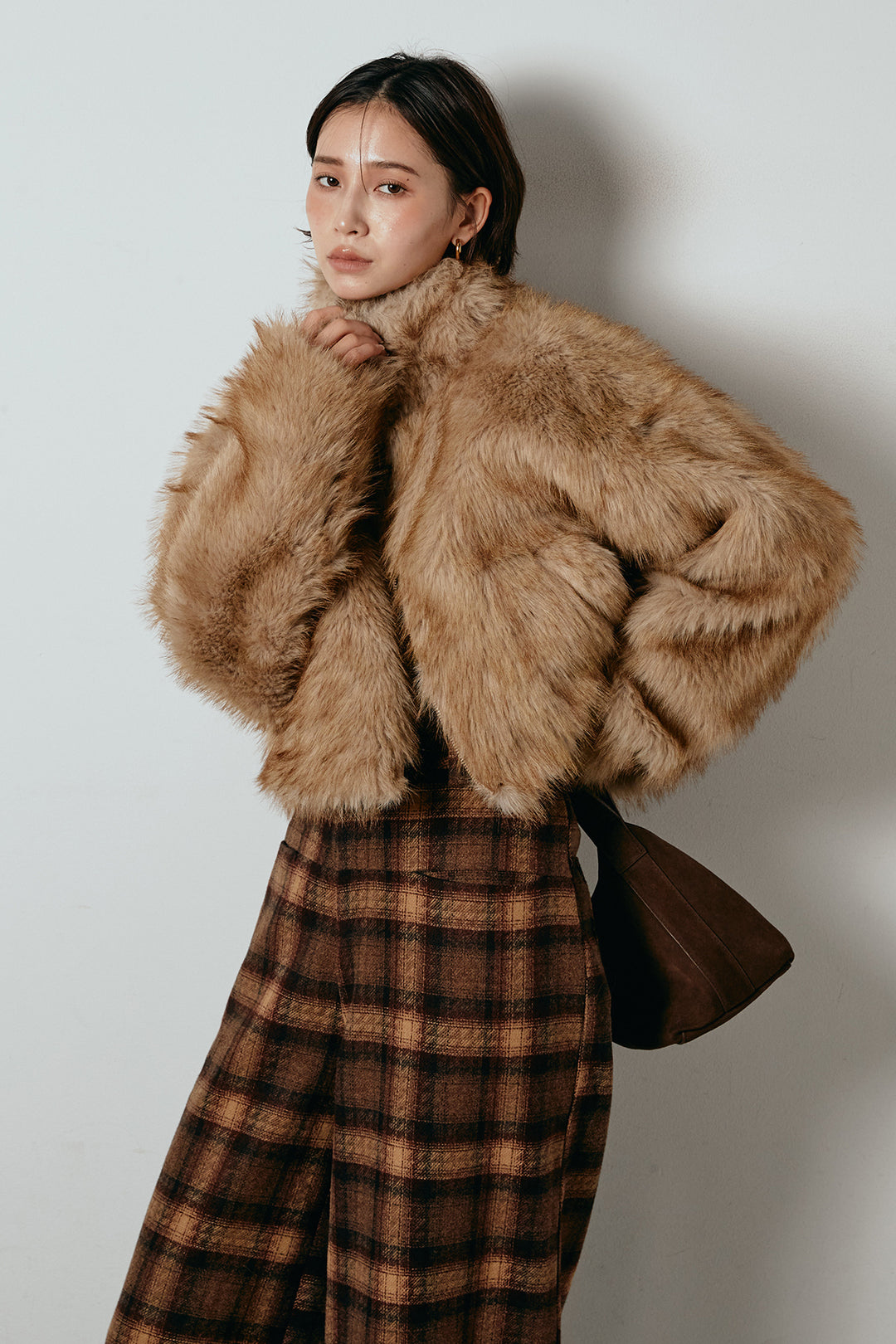 エコファーショート丈ブルゾン