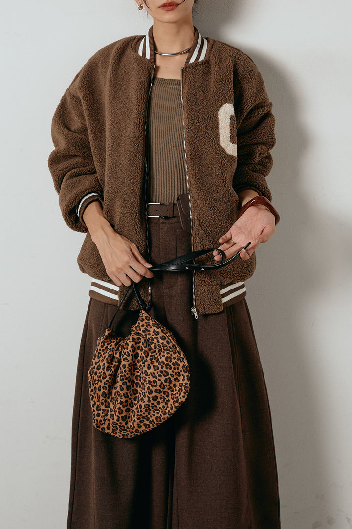 [SET]ロゴスタジャンボアブルゾン+ポーチベルト付きカーブパンツ(2set)