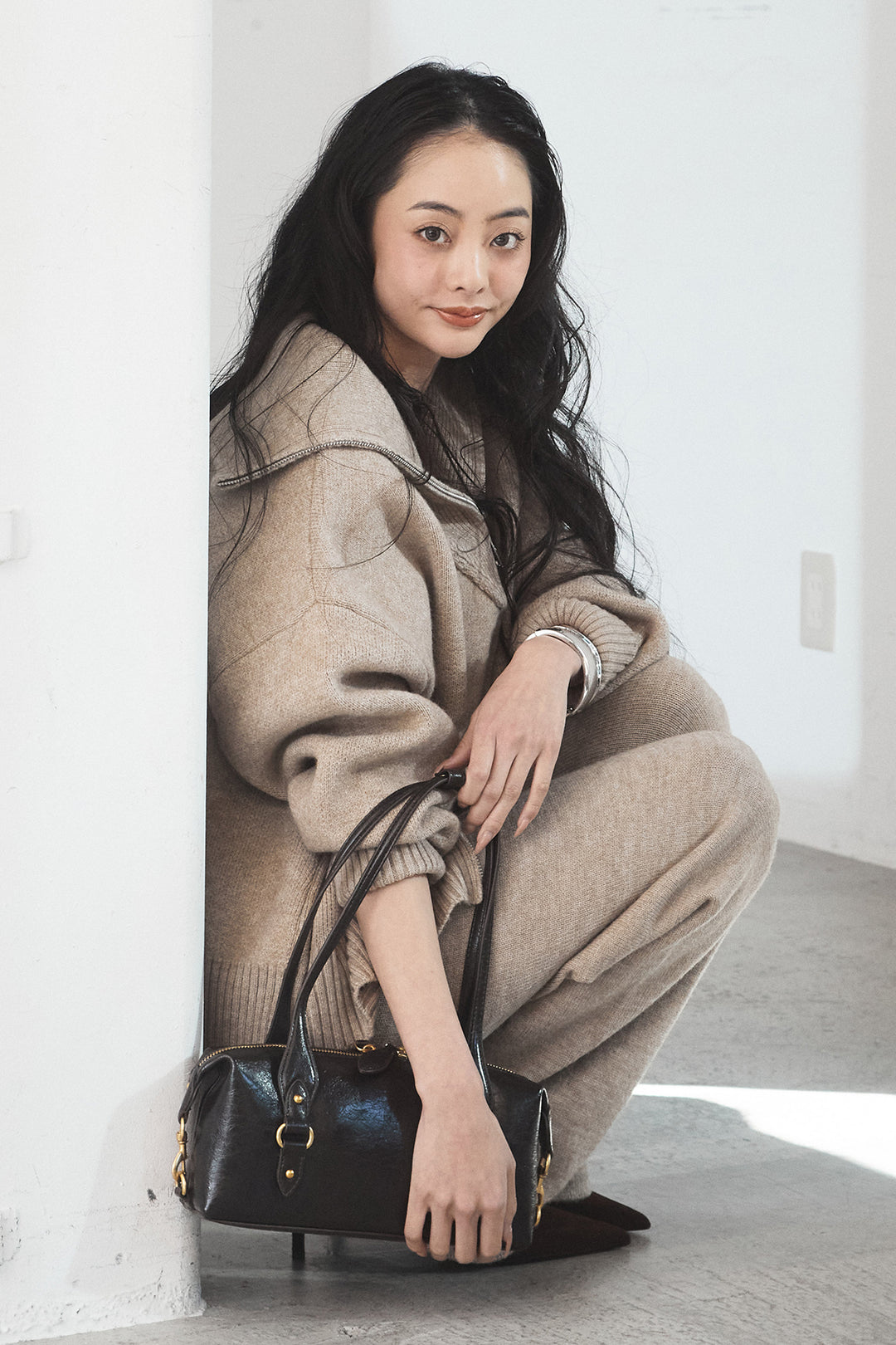 [SET]ビッグカラーダブルジップニットSETUP