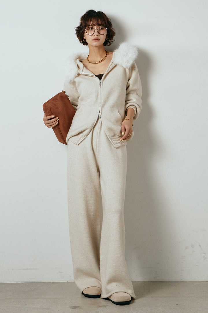 【着回しセット】[SET]ファー付きフーディーニットSETUP+ファー付きフーディーニットSETUP(2set)