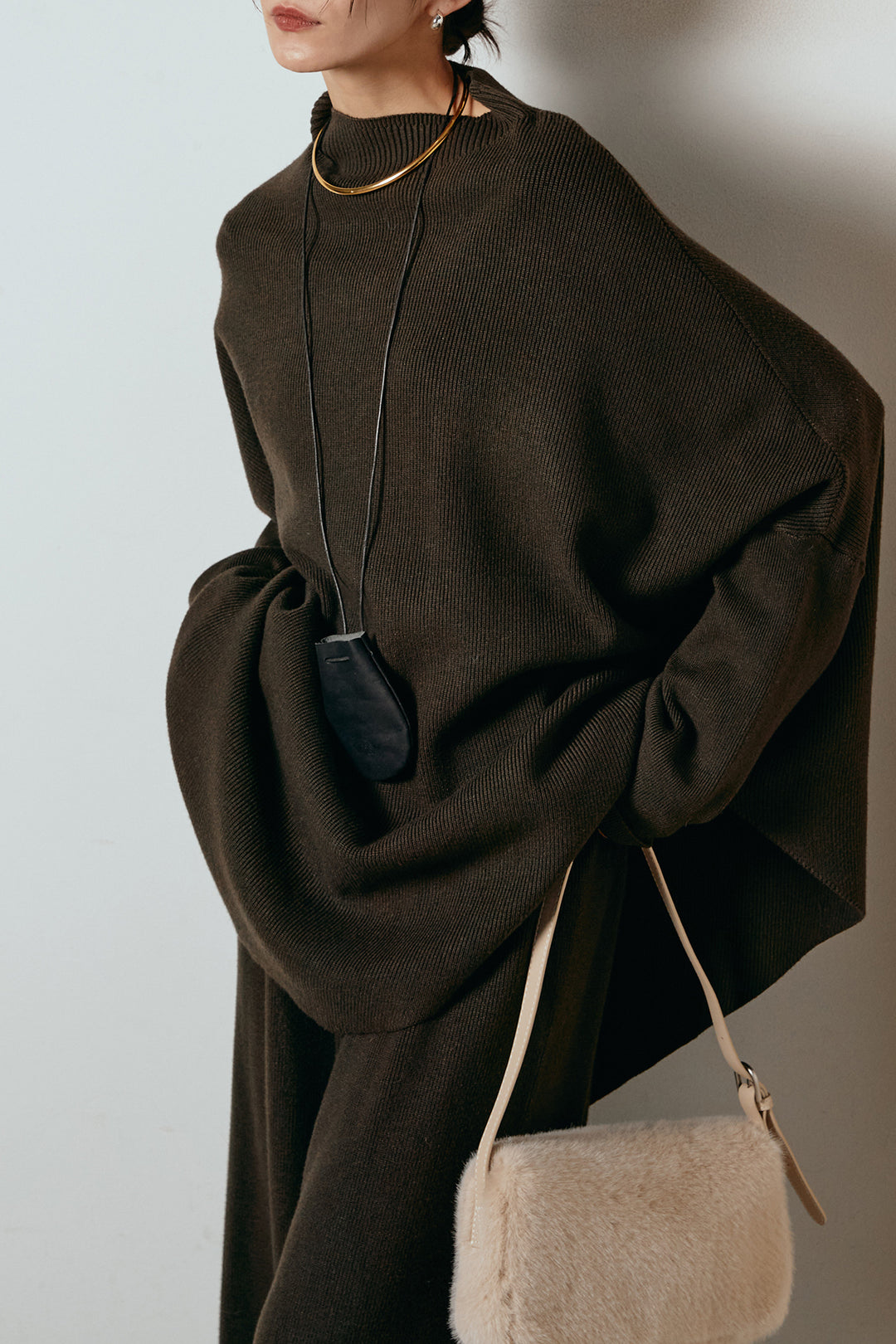 [SET]ポンチョシルエットニットSETUP