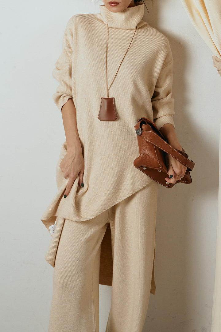 [SET]裾アシンメトリーニットSETUP