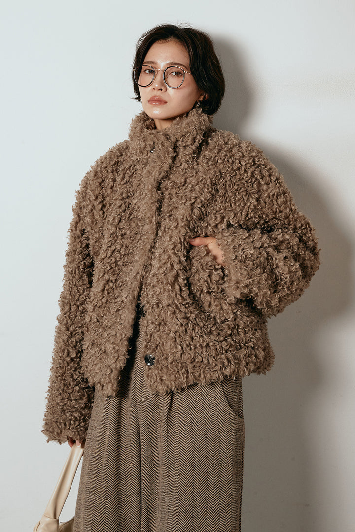 [SET]プードルファーミドルジャケット+クラシックヘリンボーンサロペット(2set)