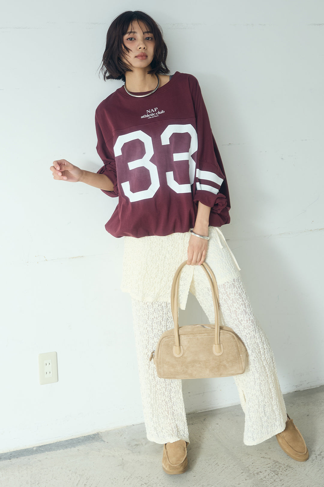 [SET]裾ドロストナンバービッグTシャツ+ストレッチレースパンツ＆ラップスカートセット(2set)