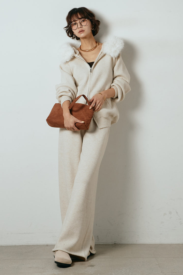 【着回しセット】[SET]ファー付きフーディーニットSETUP+ファー付きフーディーニットSETUP(2set)