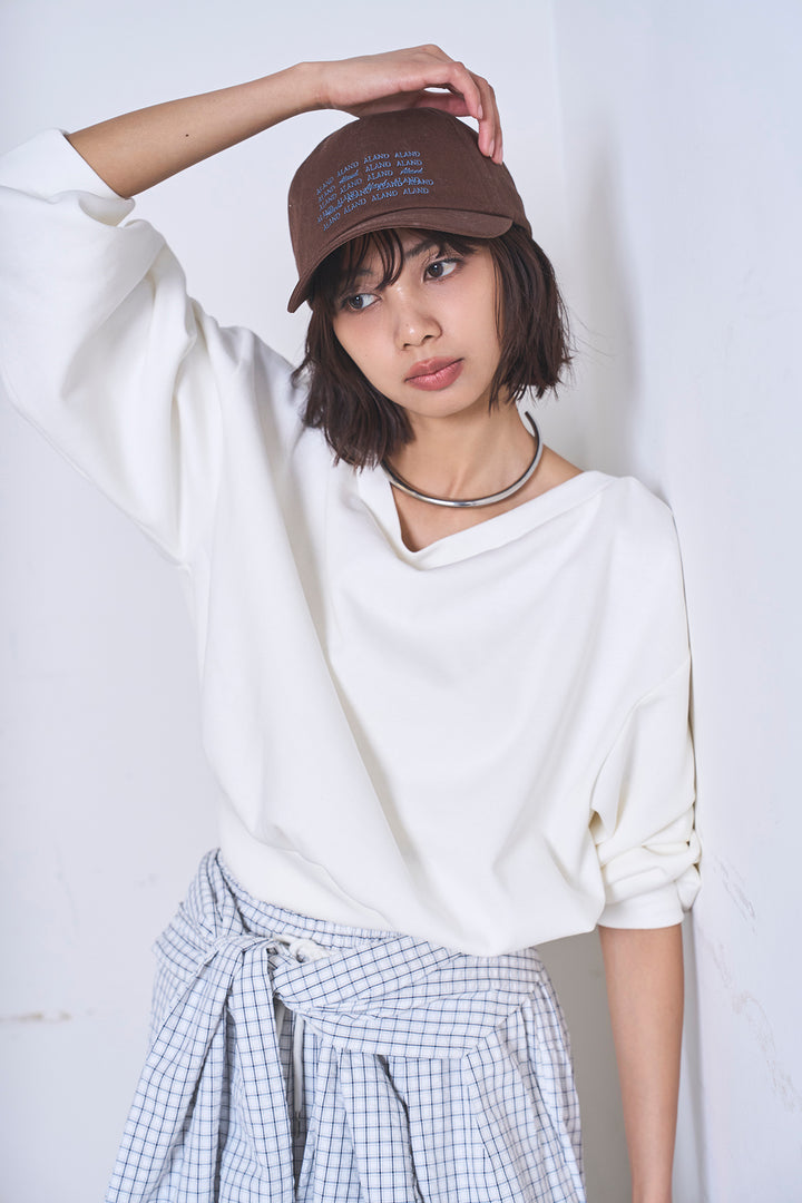 [SET]ワンショルスウェットプルオーバー+チェックウエスト巻きジョガーパンツ(2set)