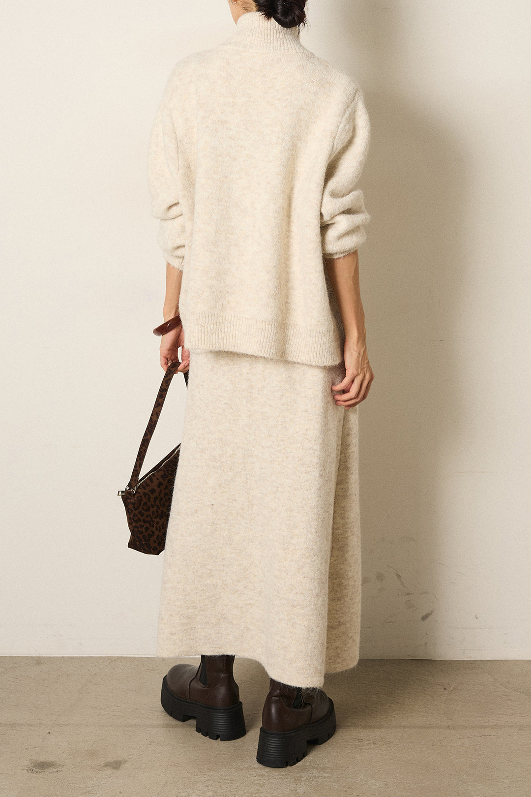 [SET]ハイネックメタルプレートニットスカートSETUP