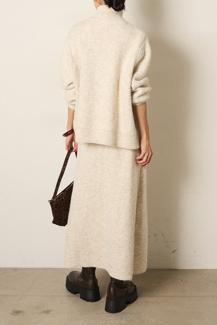 [SET]ハイネックメタルプレートニットスカートSETUP