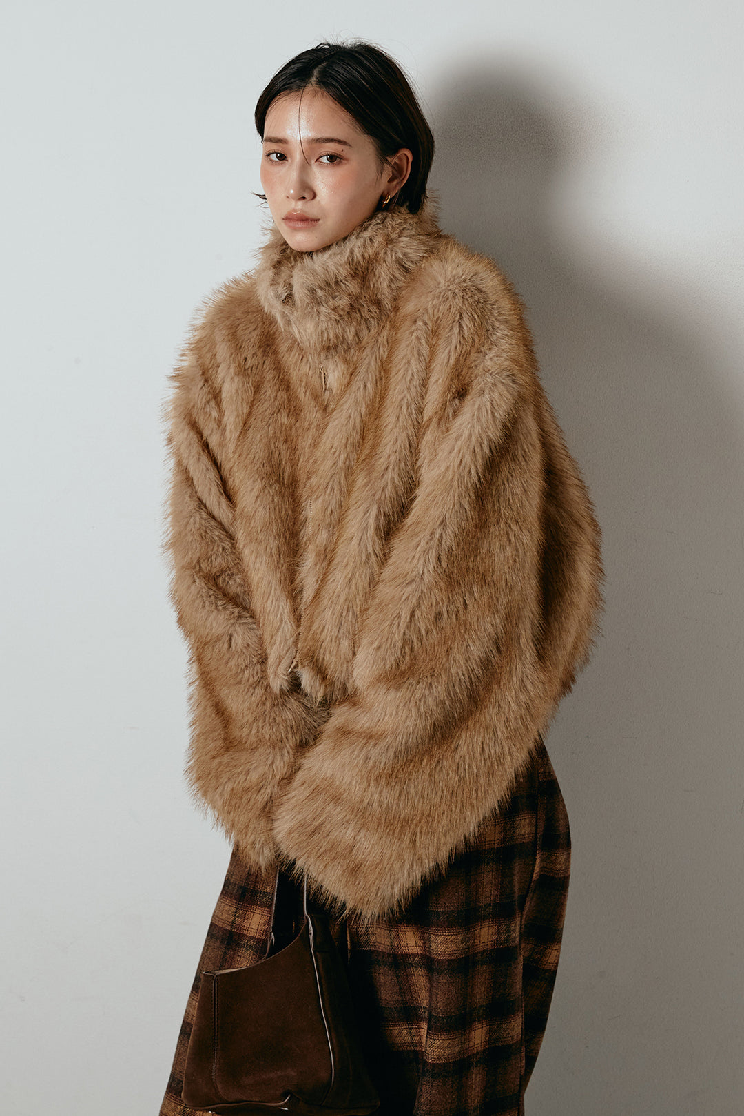 エコファーショート丈ブルゾン