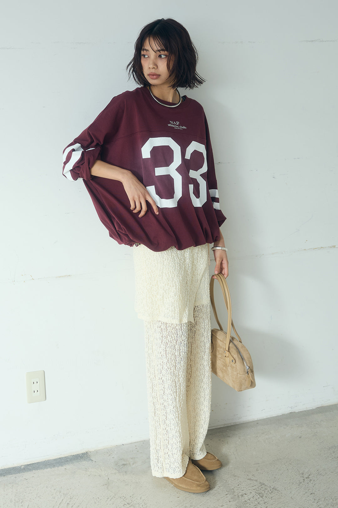 [SET]裾ドロストナンバービッグTシャツ+ストレッチレースパンツ＆ラップスカートセット(2set)