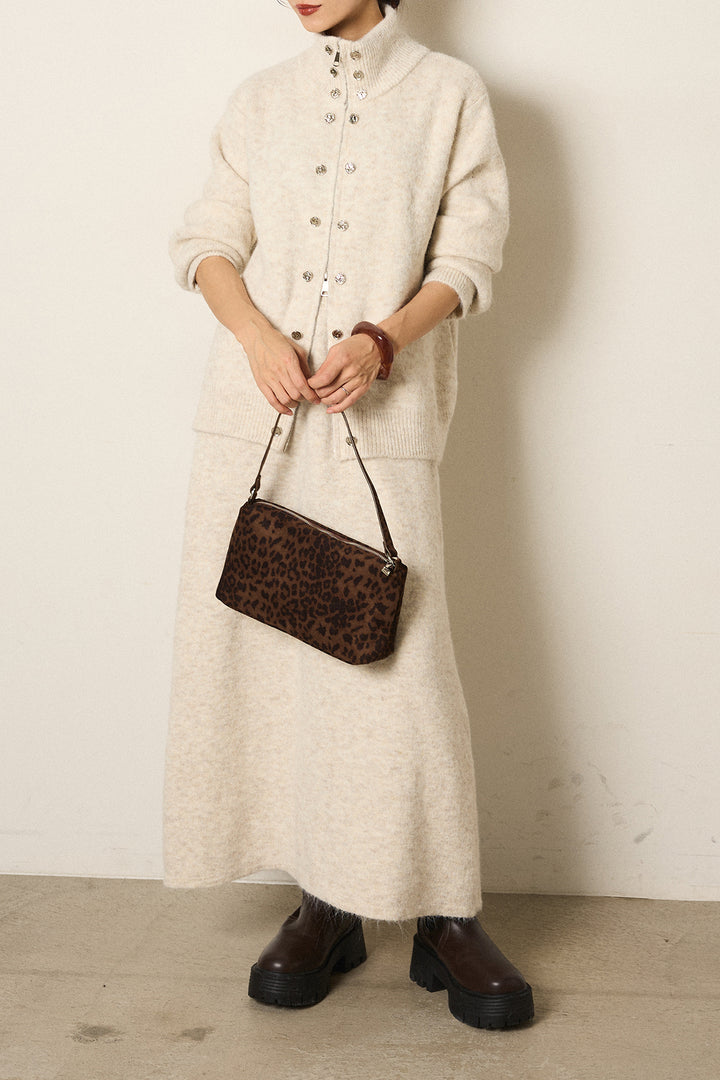 [SET]ハイネックメタルプレートニットスカートSETUP