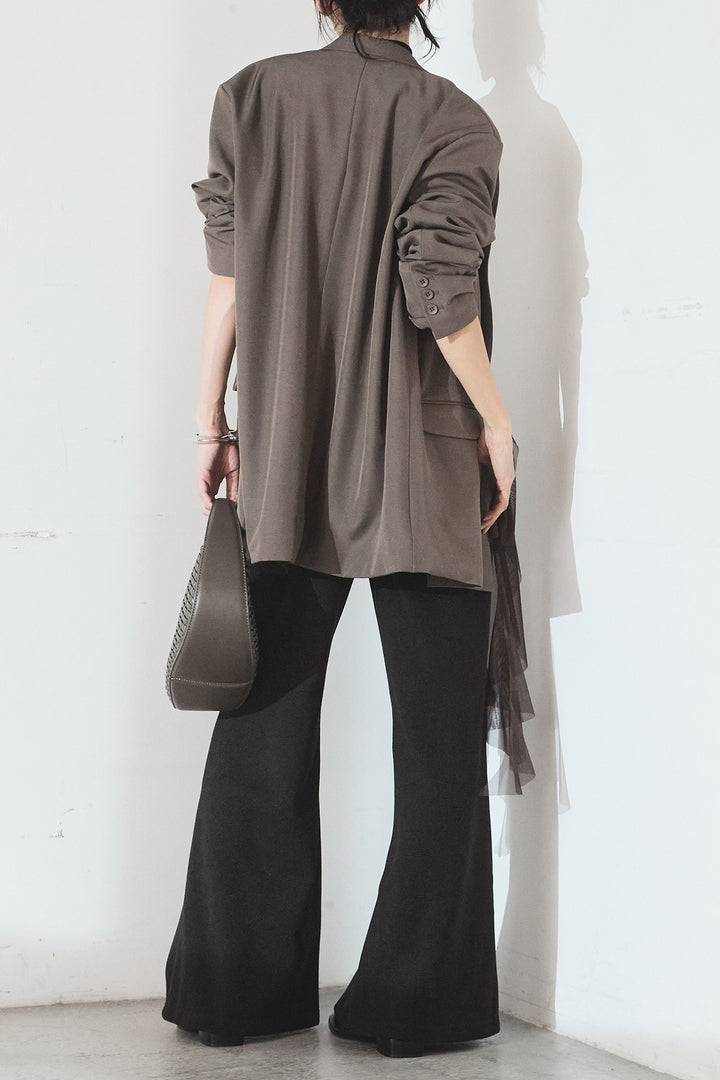 [SET]ルーズシルエットダブルテーラードジャケット+ストレッチロングTシャツ(2set)