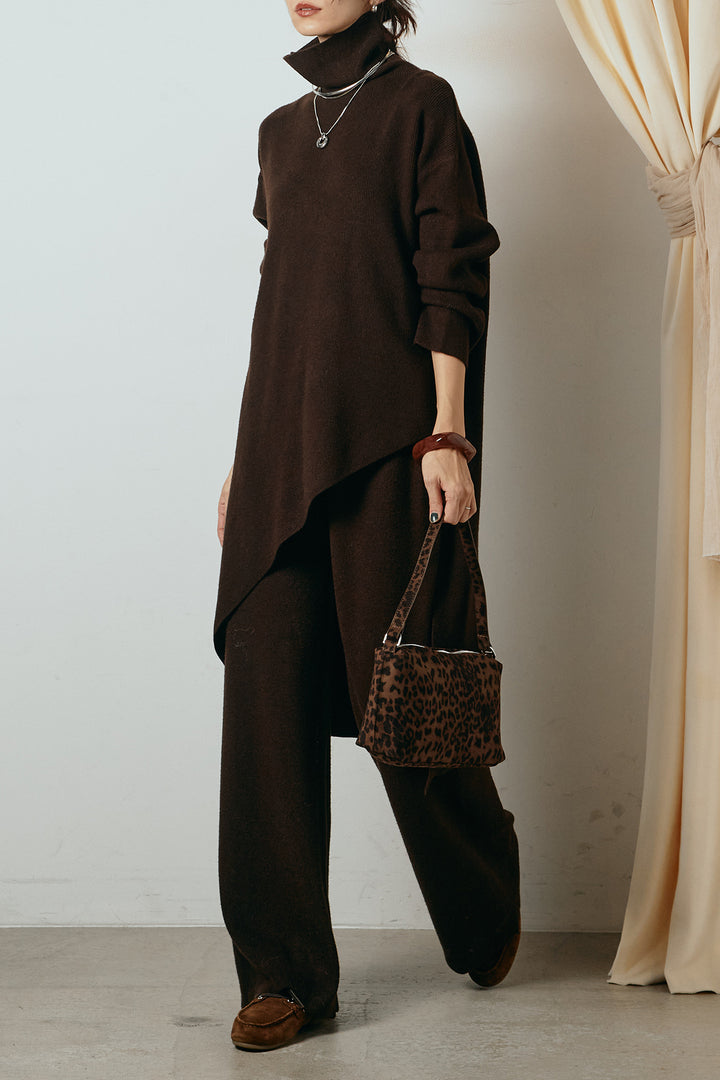 [SET]裾アシンメトリーニットSETUP