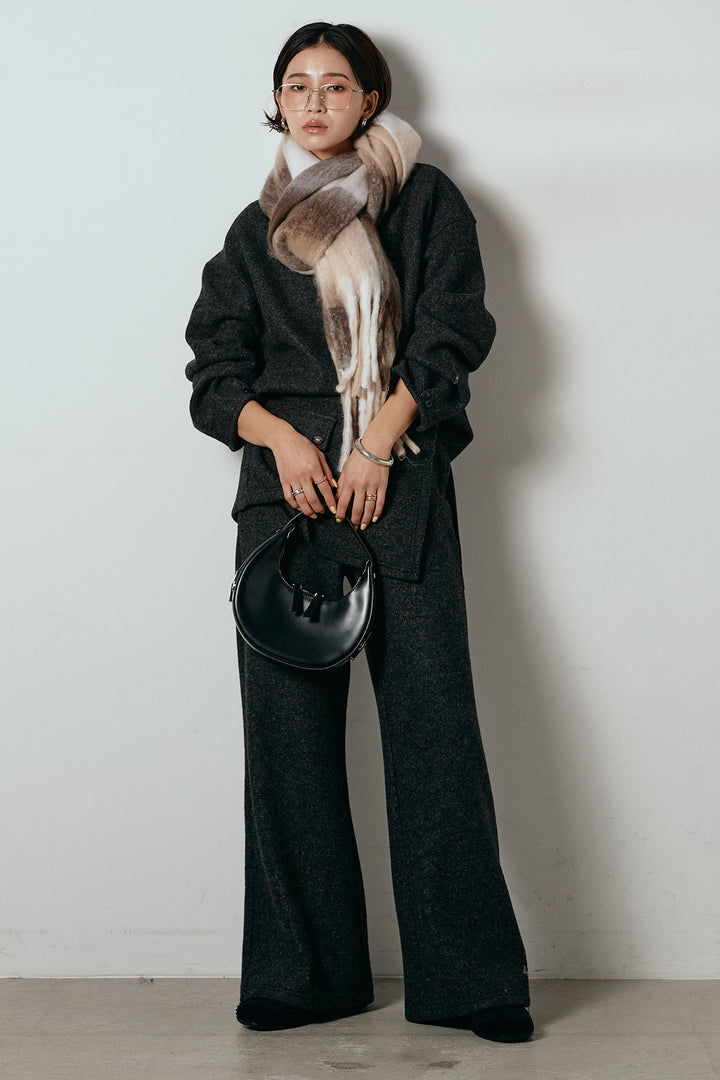 [SET]チェックマフラー付きニットSETUP