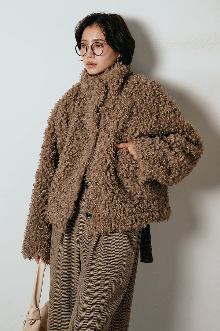 [SET]プードルファーミドルジャケット+クラシックヘリンボーンサロペット(2set)