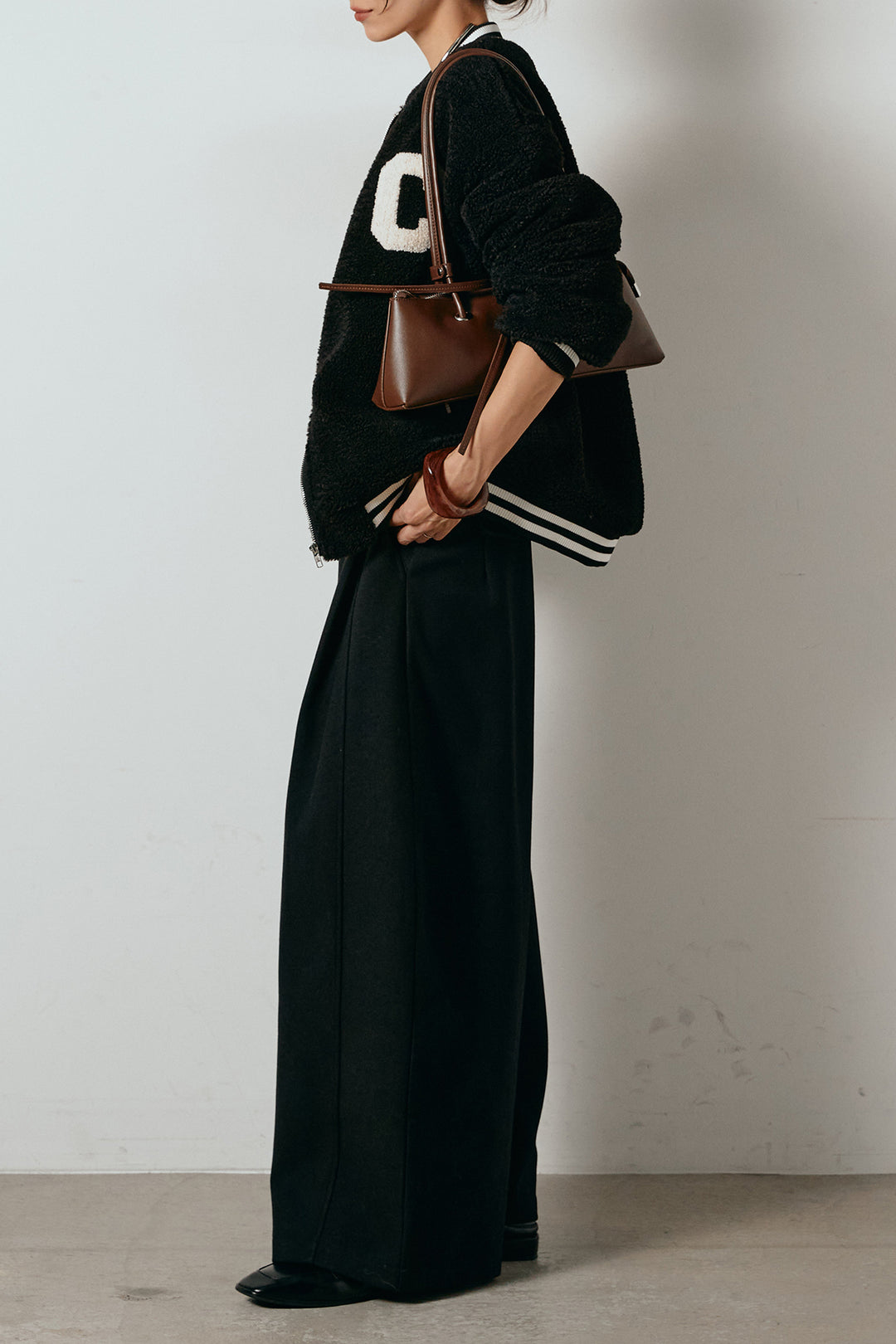 [SET]ロゴスタジャンボアブルゾン+ポーチベルト付きカーブパンツ(2set)