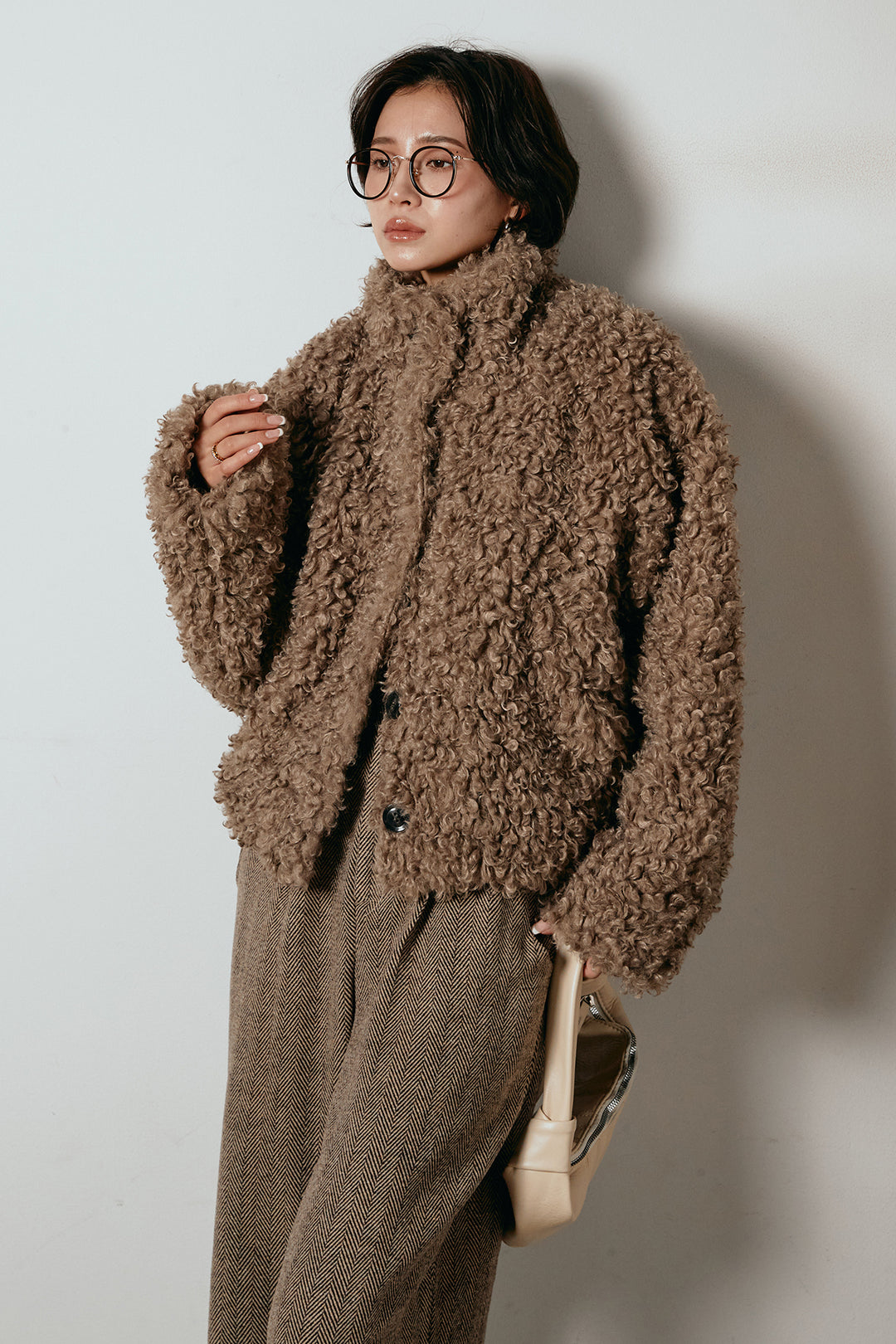 [SET]プードルファーミドルジャケット+クラシックヘリンボーンサロペット(2set)